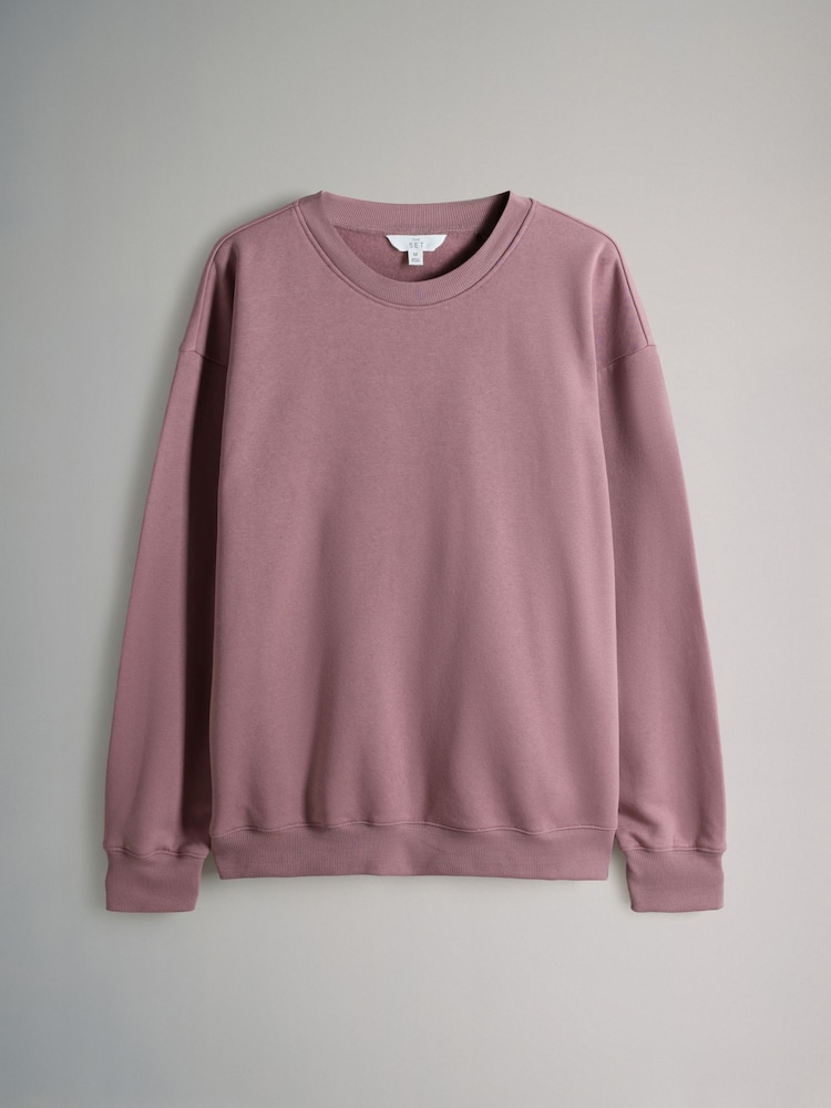 Black/Brown/Purple/Dusty Pink - The Set – 4er-Pack – Sweatshirt mit Rundhalsausschnitt in entspannter Passform - Bild 2 von 7 Black/Brown/Purple/Dusty Pink - The Set – 4er-Pack – Sweatshirt mit Rundhalsausschnitt in entspannter Passform - Bild 2 von 7