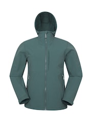 Grün - Mountain Warehouse Mens Retreat Water Resistant Packable Softshell Jacket - Bild 1 von 6