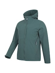 Grün - Mountain Warehouse Mens Retreat Water Resistant Packable Softshell Jacket - Bild 4 von 6