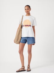 Hush Cream Le Soleil Graphic Print T-Shirt - Image 3 of 6