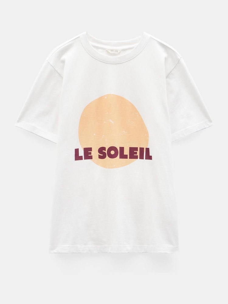 Hush Cream Le Soleil Graphic Print T-Shirt - Image 6 of 6