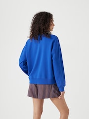 Hush Blue Collegiate 03 Graphic Print Sweatshirt - Image 3 of 4