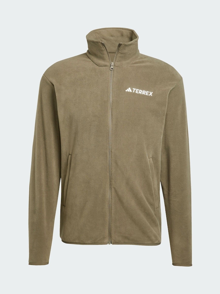 adidas Green Terrex Multi Essentials Full Zip Fleece Jacket - Image 5 of 5
