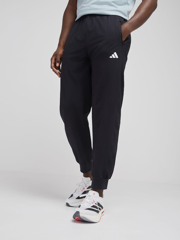 adidas Black Workout Essentials Flex Woven Joggers - Image 1 of 5 adidas Black Workout Essentials Flex Woven Joggers - Image 1 of 5