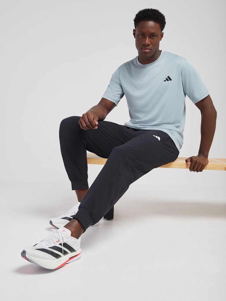 adidas Black Workout Essentials Flex Woven Joggers - Image 2 of 5 adidas Black Workout Essentials Flex Woven Joggers - Image 2 of 5