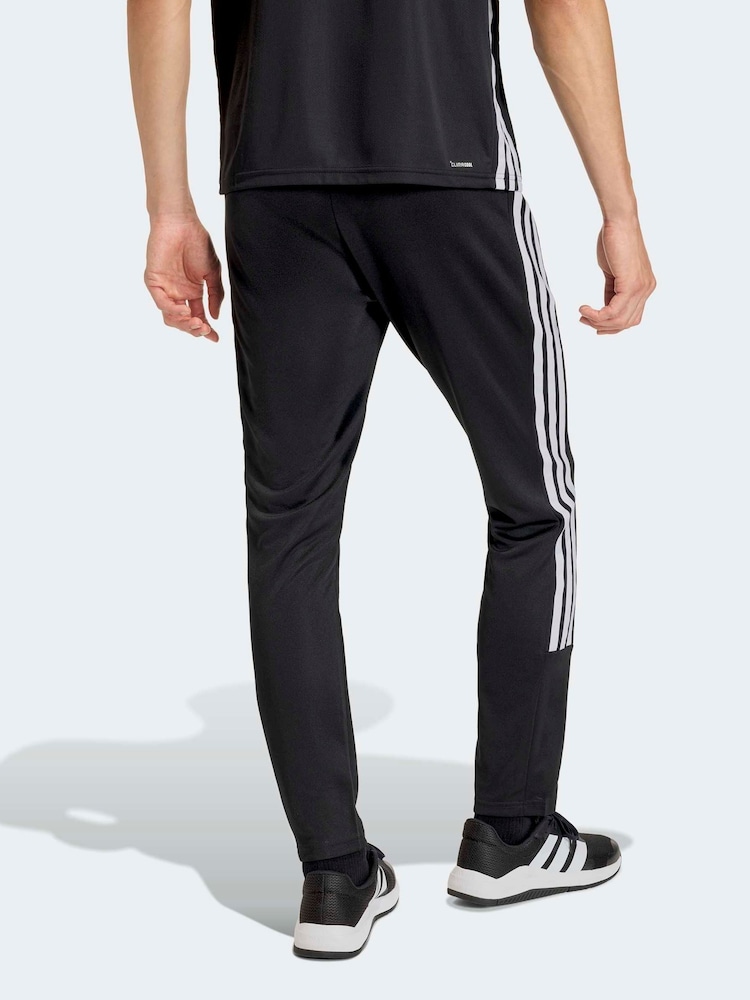 adidas Black Workout Essentials All-Set 3-Stripes Knit Joggers - Image 2 of 6