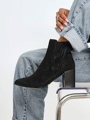Preto - Linzi Thrive Stacked Block Heel Ankle Boots - Imagem 1 de 6