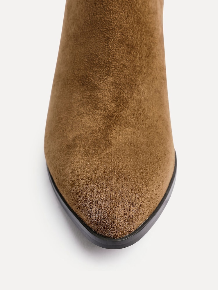 Linzi Brown Thrive Stacked Block Heel Ankle Boots - Image 5 of 5 Linzi Brown Thrive Stacked Block Heel Ankle Boots - Image 5 of 5