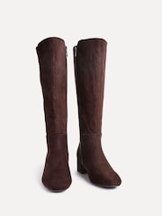 Hellbraun - Linzi Revolve High Leg Boot With Low Block Heel - Bild 4 von 5