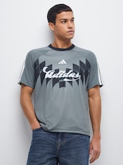 adidas Grey House Of Tiro X Common Goal Jersey T-Shirt - Image 1 of 4