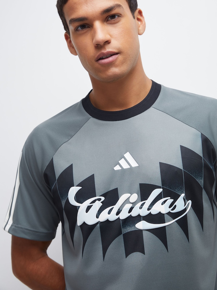 adidas Grey House Of Tiro X Common Goal Jersey T-Shirt - Image 4 of 4
