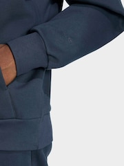 adidas Blue ALL SZN Fleece Full-Zip Hoodie - Image 5 of 6