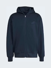 adidas Blue ALL SZN Fleece Full-Zip Hoodie - Image 6 of 6