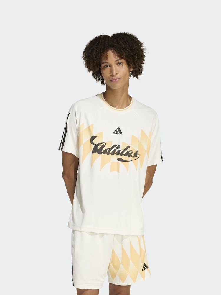 adidas Brown House Of Tiro X Common Goal Jersey T-Shirt - Image 1 of 6