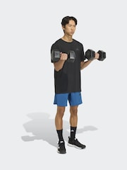 adidas Blue Workout Essentials Base Woven Shorts - Image 3 of 6