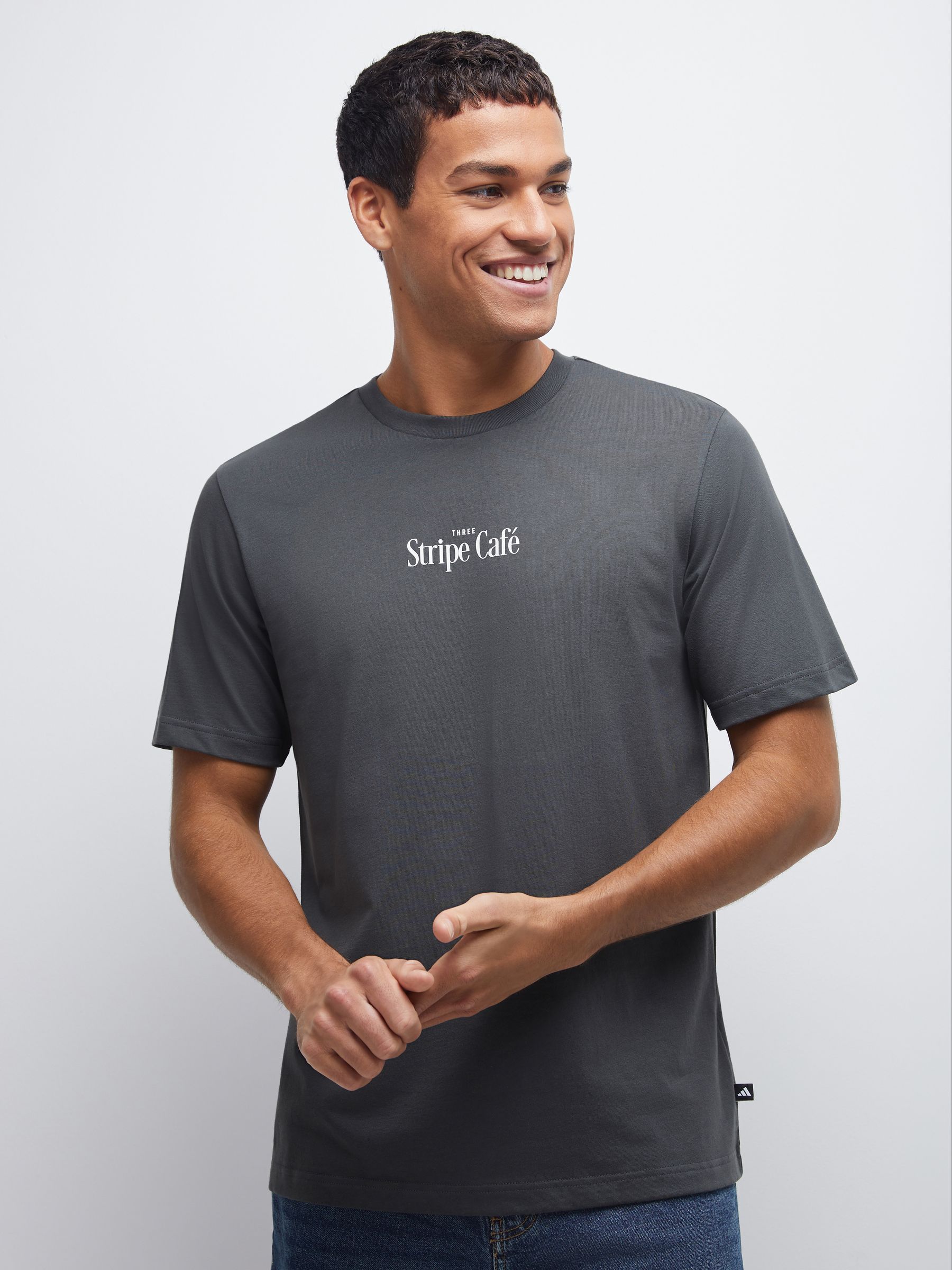 Buy adidas Grey Coffee Cafe Donut Box Graphic T-Shirt from Next USA