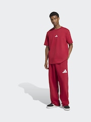 adidas Dark Red Small Essentials Logo Single Jersey T-Shirt - Image 3 of 6