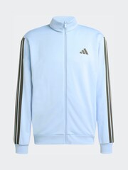 adidas Blue Sportswear 3-Stripes Fleece Tracksuit - Image 7 of 8
