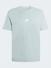 adidas Green Small Essentials Logo Single Jersey T-Shirt - Image 6 of 6