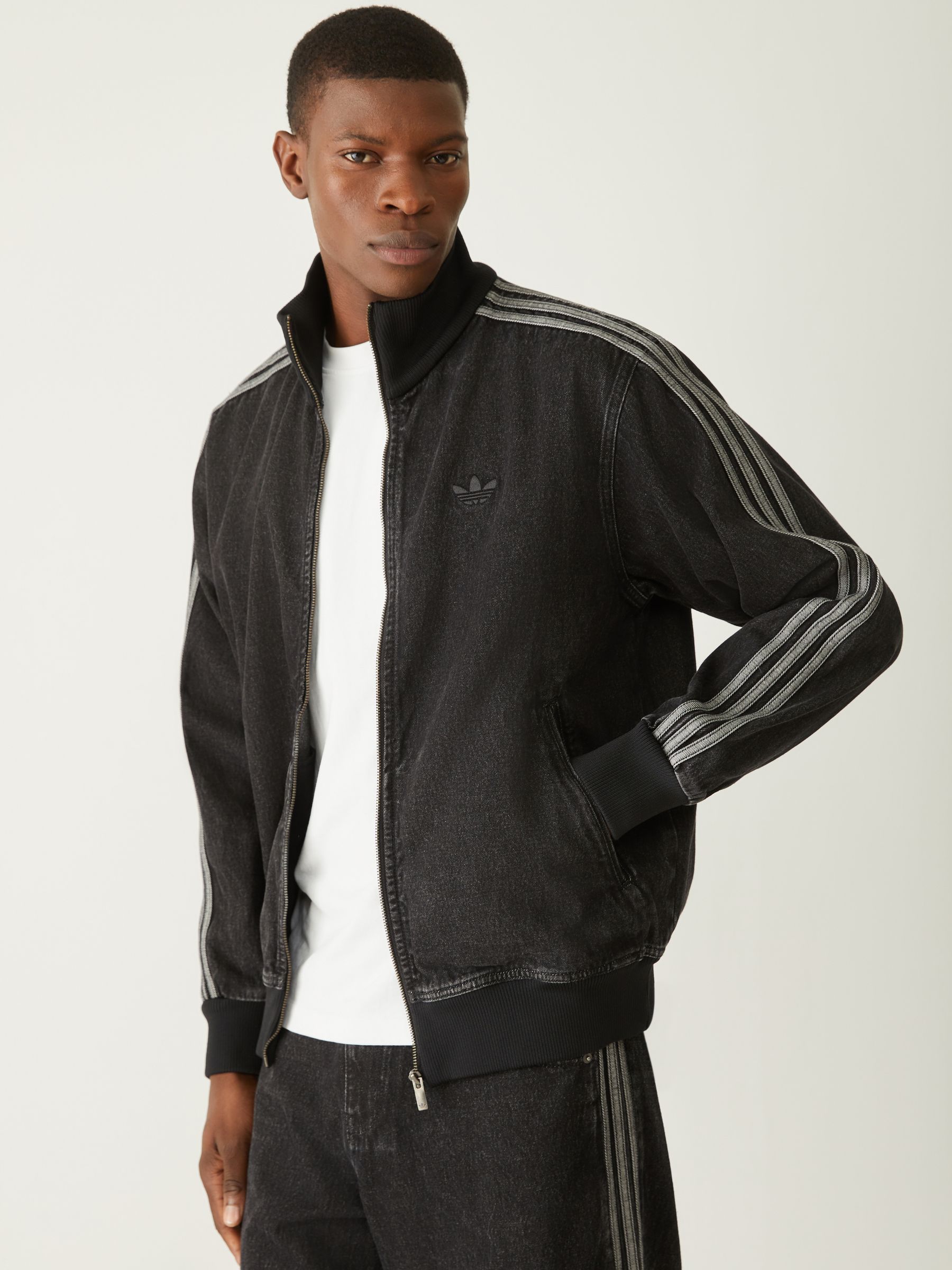 トップス Adicolor Denim Firebird Track Top Black Buy adidas Originals Black Adicolor Denim Firebird Track Top from