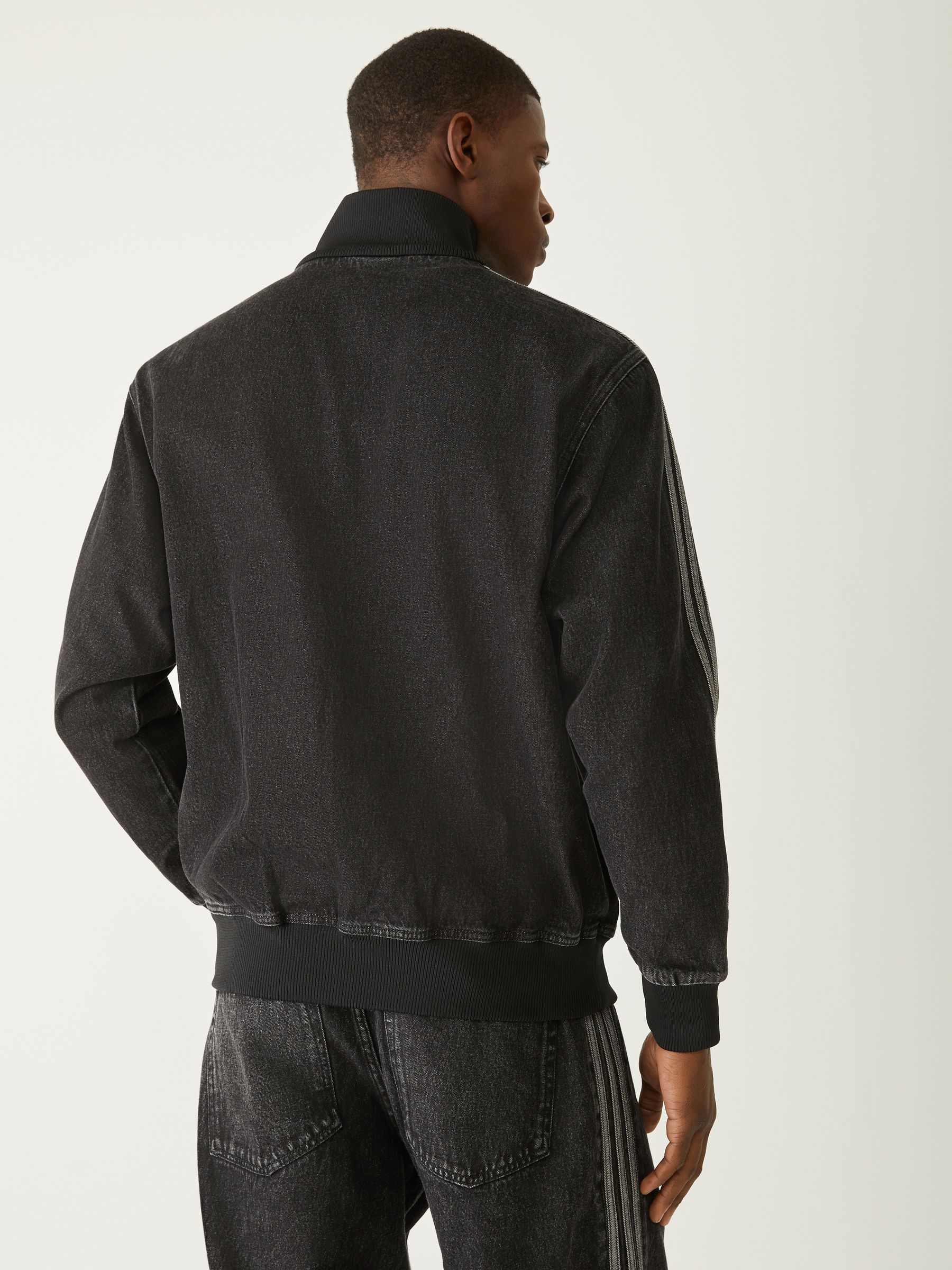 Buy adidas Originals Black Adicolor Denim Firebird Track Top from
