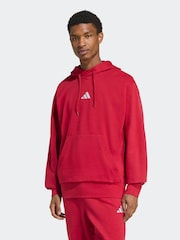 adidas Red Essentials Feelcozy Fleece Hoodie - Image 1 of 7