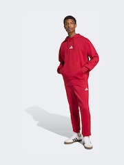 adidas Red Essentials Feelcozy Fleece Hoodie - Image 3 of 7
