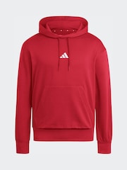 adidas Red Essentials Feelcozy Fleece Hoodie - Image 6 of 7