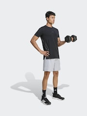 adidas Grey Workout Essentials Base Melange Woven Shorts - Image 2 of 5