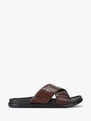 KG Kurt Geiger Rome Weave Brown Sandals - Image 2 of 5