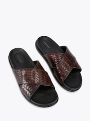 KG Kurt Geiger Rome Weave Brown Sandals - Image 3 of 5