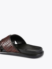 KG Kurt Geiger Rome Weave Brown Sandals - Image 4 of 5