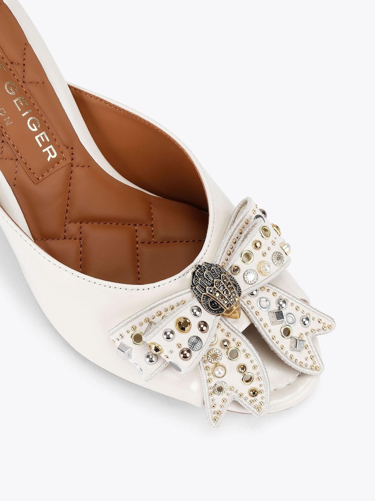 Kurt Geiger London Belgravia Stud Bow Mule Sandals - Image 4 of 4