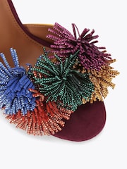 Kurt Geiger London Pom Pom Ankle Tie Sandals - Image 4 of 4