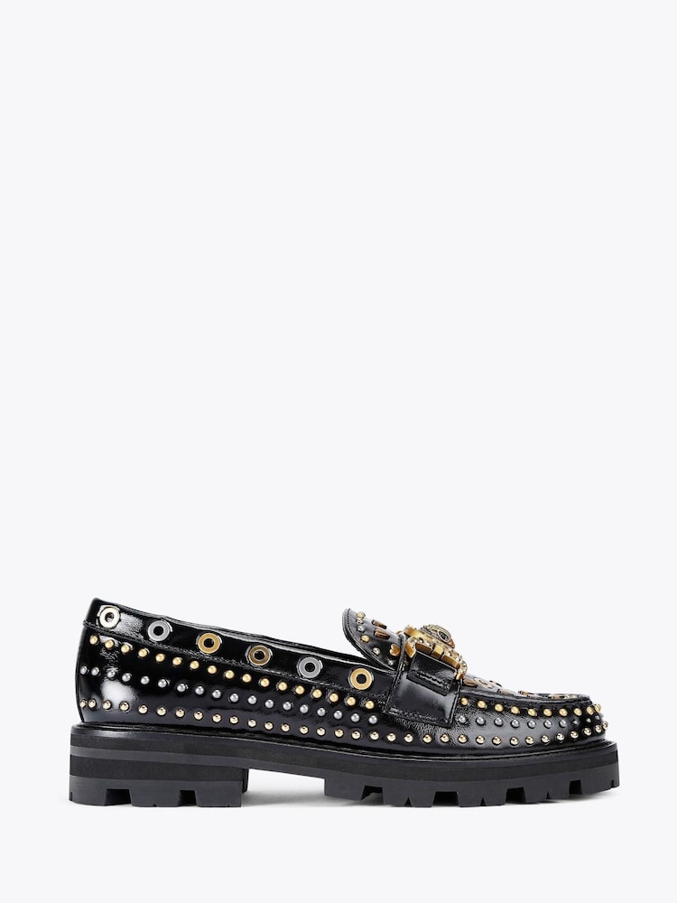 Kurt Geiger London Mansion Stud Loafer Black Shoes - Image 2 of 5