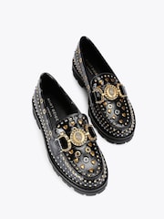 Kurt Geiger London Mansion Stud Loafer Black Shoes - Image 3 of 5