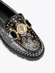 Kurt Geiger London Mansion Stud Loafer Black Shoes - Image 4 of 5