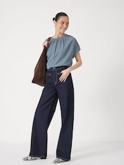 Azul - Calça jeans boca de sino Hush Rowan com bolso embutido - Imagem 2 de 6