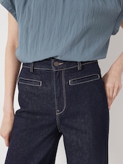 Azul - Calça jeans boca de sino Hush Rowan com bolso embutido - Imagem 3 de 6