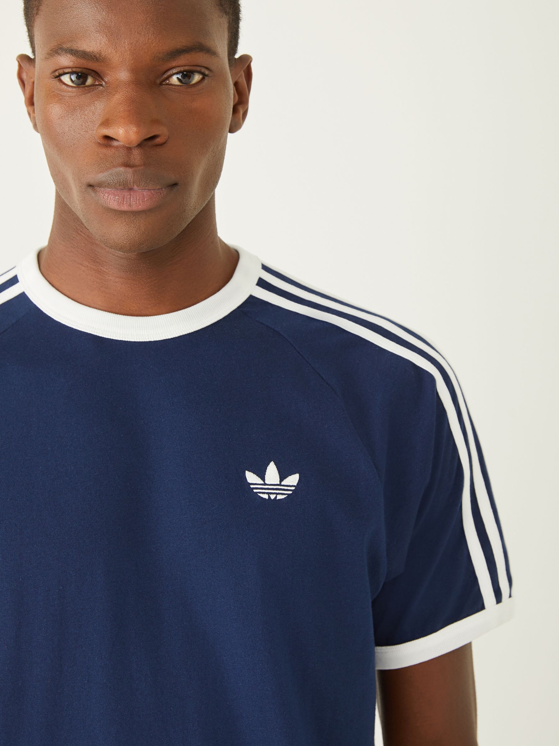 Buy adidas Originals Navy Blue 3-Stripes T-Shirt from Next India
