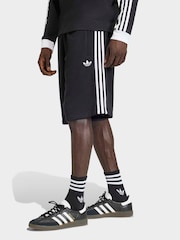 Negru - Pantaloni scurți cu 3 dungi adidas Originals - Imaginea 1 din 6