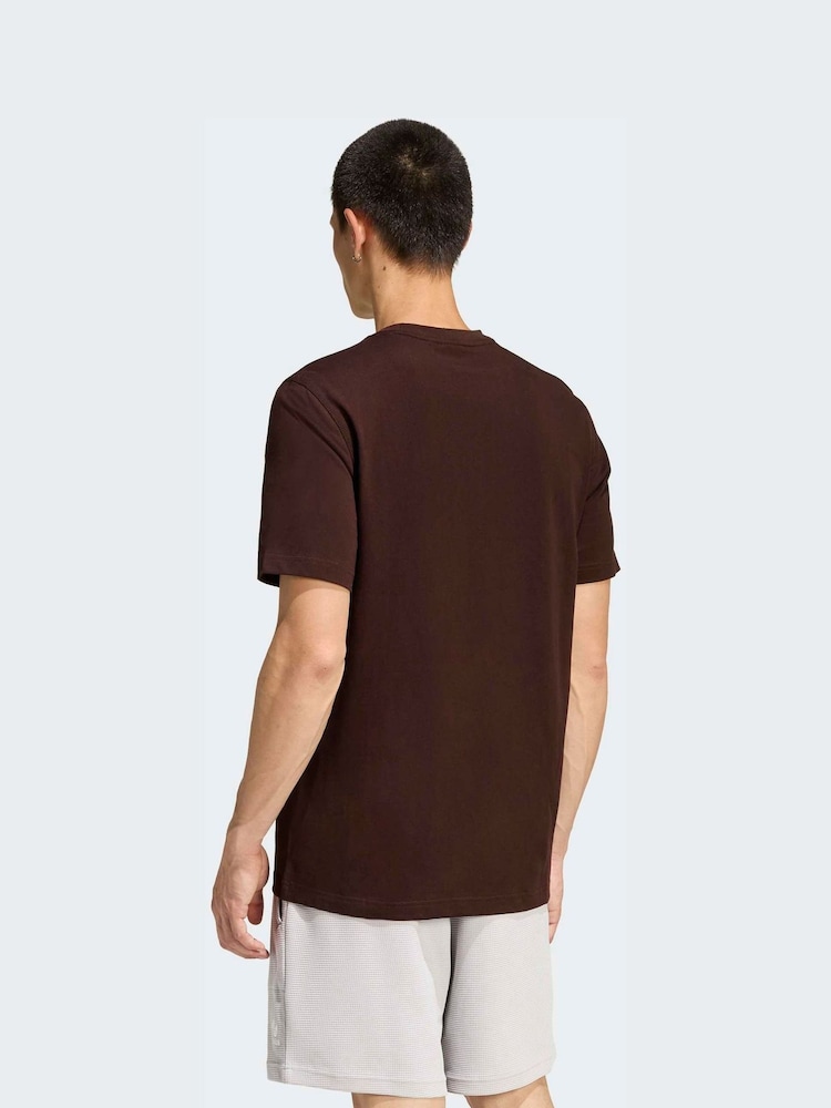 adidas Originals Dark Brown Trefoil Essentials T-Shirt - Image 2 of 6