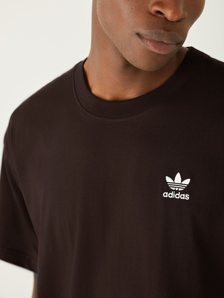 Buy adidas Originals Dark Brown Trefoil Essentials Oversized T 