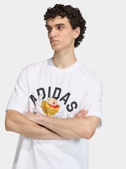 adidas Originals White Trefoil Series Character T-Shirt - Image 4 of 6