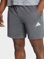 adidas Grey Workout Essentials All-Set Shorts - Image 4 of 6