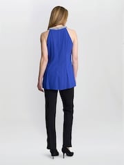 Gina Bacconi Blue Elle Halter Top With Beaded Neck - Image 2 of 5