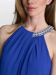 Gina Bacconi Blue Elle Halter Top With Beaded Neck - Image 4 of 5