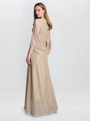 Gina Bacconi Gold Joanna Metallic Knit Maxi Dress - Image 2 of 7