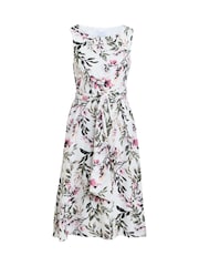 Gina Bacconi Kelly Floral Printed White Dress - Image 5 of 5