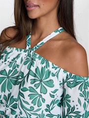 Gina Bacconi Green Ryan Off Shoulder Midi Dress - Imagen 4 de 5